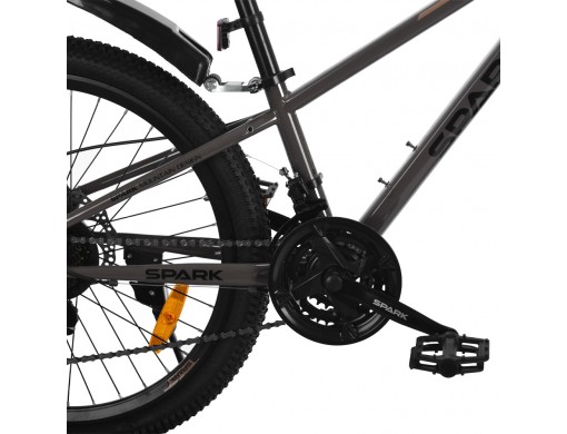 Велосипед SPARK HOLD (колеса - 24", сталева рама - 11") темно-графітовий