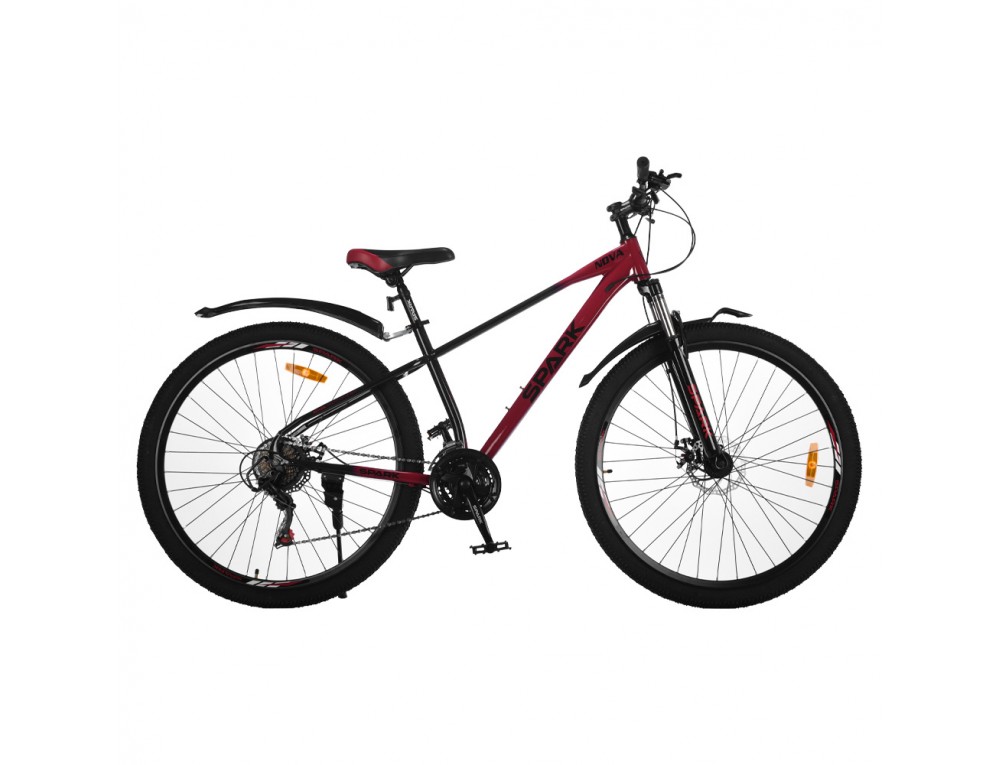 Велосипед SPARK NOVA (колеса - 29", сталева рама - 17") вишневий з чорним
