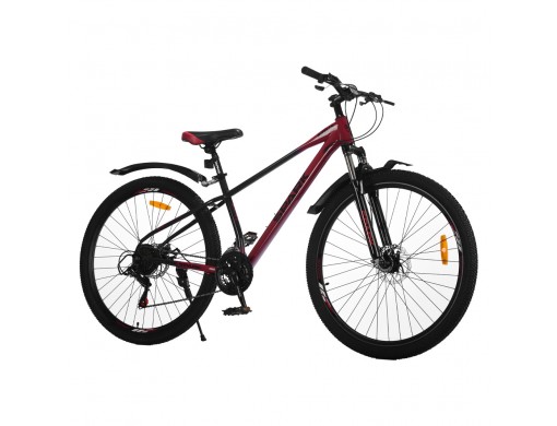 Велосипед SPARK NOVA (колеса - 29", сталева рама - 17") вишневий з чорним