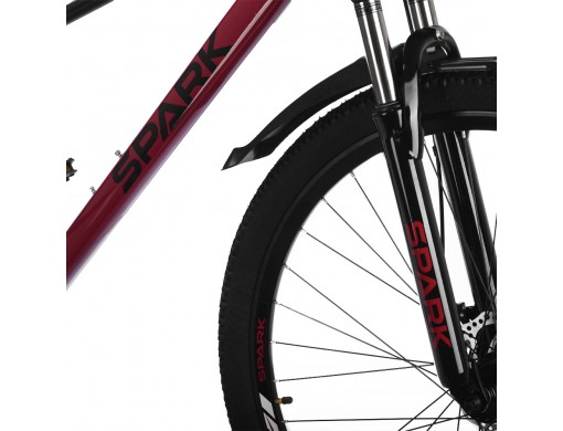 Велосипед SPARK NOVA (колеса - 29", сталева рама - 17") вишневий з чорним