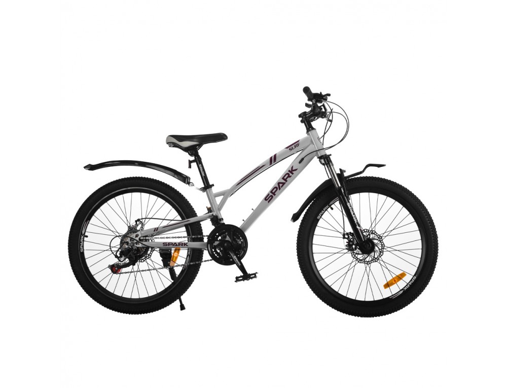 Велосипед SPARK SURF (колеса - 24", сталева рама - 11") сірий