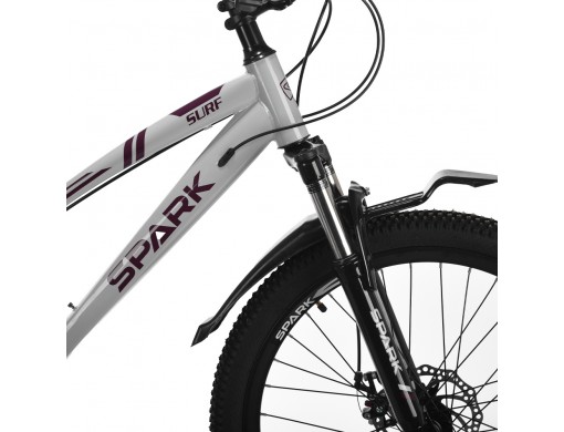 Велосипед SPARK SURF (колеса - 24", сталева рама - 11") сірий