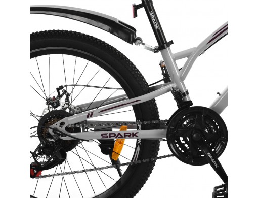 Велосипед SPARK SURF (колеса - 24", сталева рама - 11") сірий
