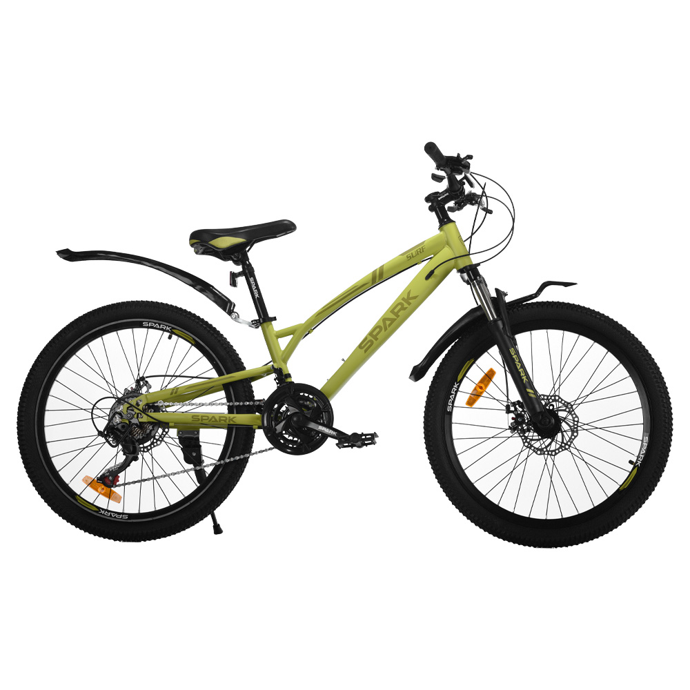 Велосипед SPARK SURF (колеса - 24", сталева рама - 11") салатовий