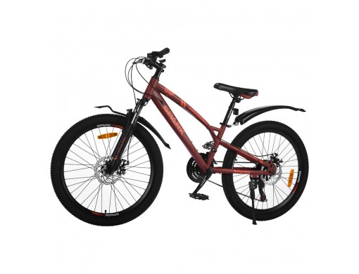 Велосипед SPARK SURF (колеса - 24", сталева рама - 12") бордовий