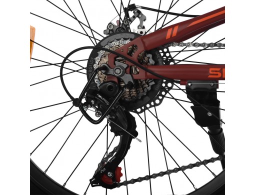 Велосипед SPARK SURF (колеса - 24", сталева рама - 12") бордовий