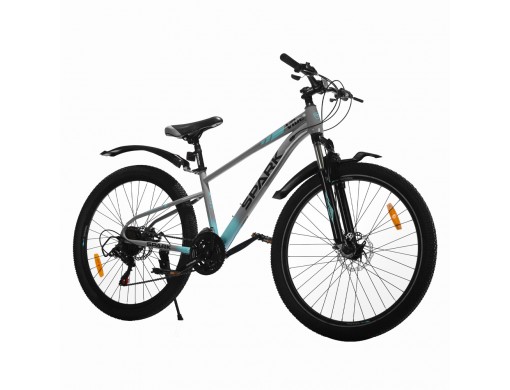 Велосипед SPARK VIBE (колеса - 27,5", сталева рама - 15") сірий з бірюзовим