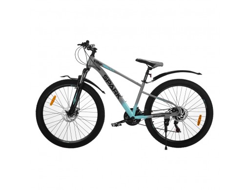 Велосипед SPARK VIBE (колеса - 27,5", сталева рама - 15") сірий з бірюзовим