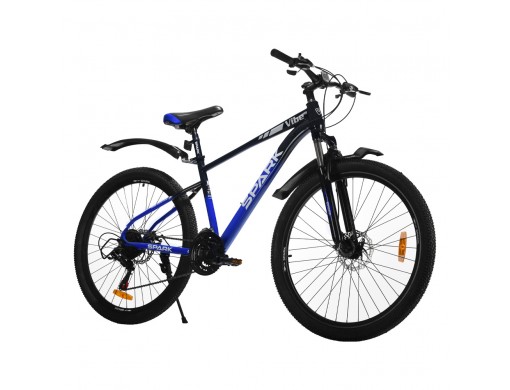 Велосипед SPARK VIBE (колеса - 27,5", сталева рама - 17") чорний з синім
