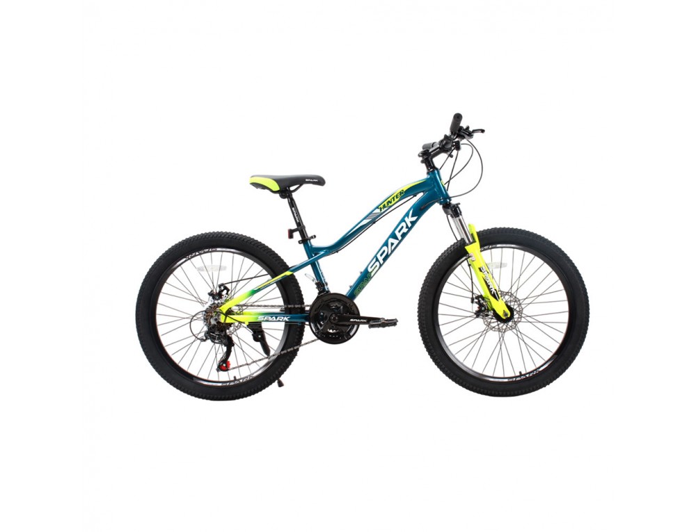 Велосипед SPARK HUNTER JR. (колеса - 24", алюмінієва рама - 12") темно-синій з жовтим