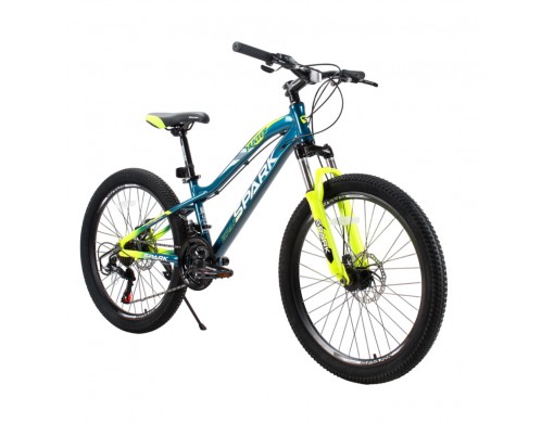 Велосипед SPARK HUNTER JR. (колеса - 24", алюмінієва рама - 12") темно-синій з жовтим