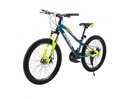 Велосипед SPARK HUNTER JR. (колеса - 24", алюмінієва рама - 12") темно-синій з жовтим
