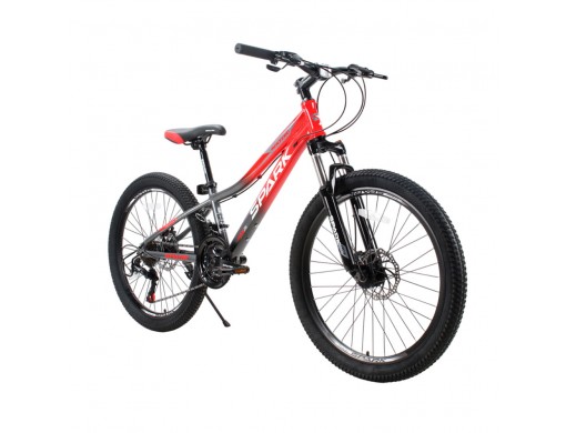 Велосипед SPARK MONTERO JR. (колеса - 24", алюмінієва рама - 11") сірий з червоним
