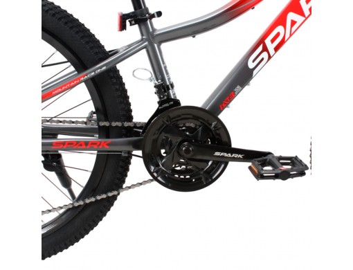 Велосипед SPARK MONTERO JR. (колеса - 24", алюмінієва рама - 11") сірий з червоним