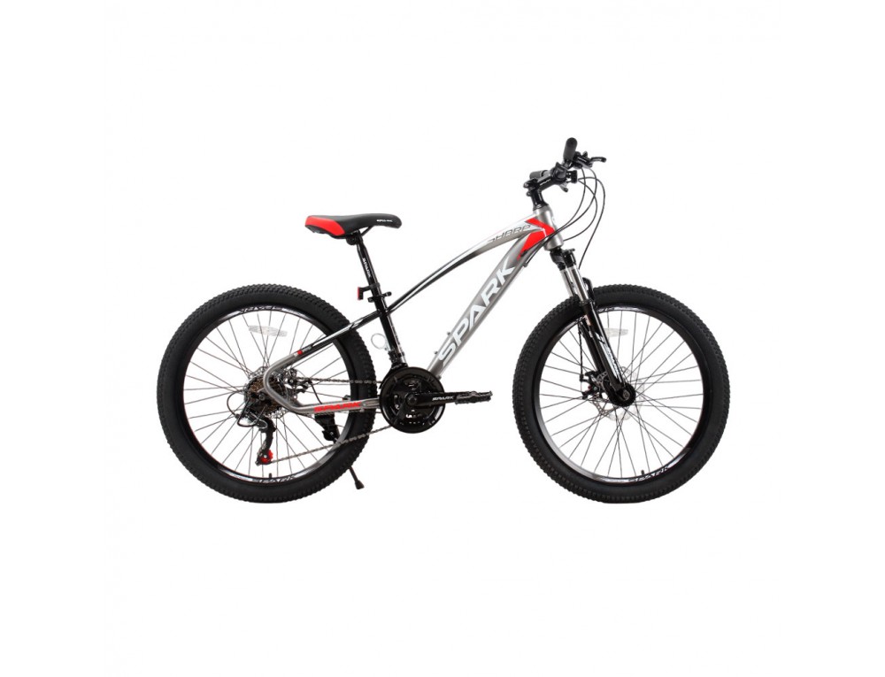 Велосипед SPARK SHARP JR. (колеса - 24", сталева рама - 12") сірий із чорним