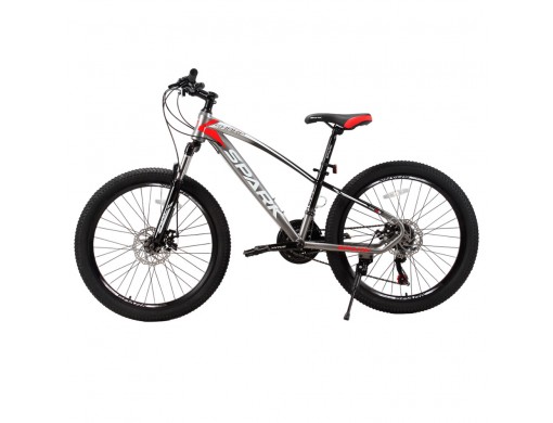 Велосипед SPARK SHARP JR. (колеса - 24", сталева рама - 12") сірий із чорним