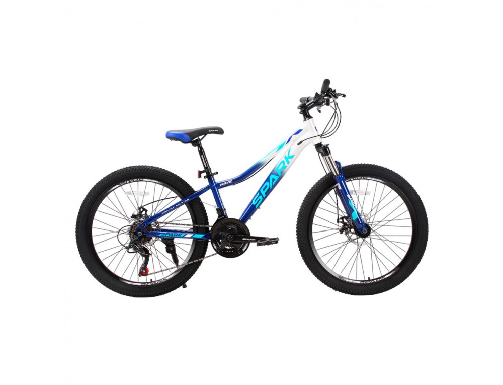 Велосипед SPARK WAVE JR. (колеса - 24", сталева рама - 12") темно-синій із сірим