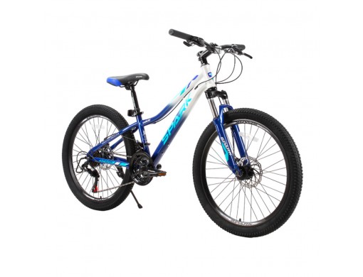 Велосипед SPARK WAVE JR. (колеса - 24", сталева рама - 12") темно-синій із сірим