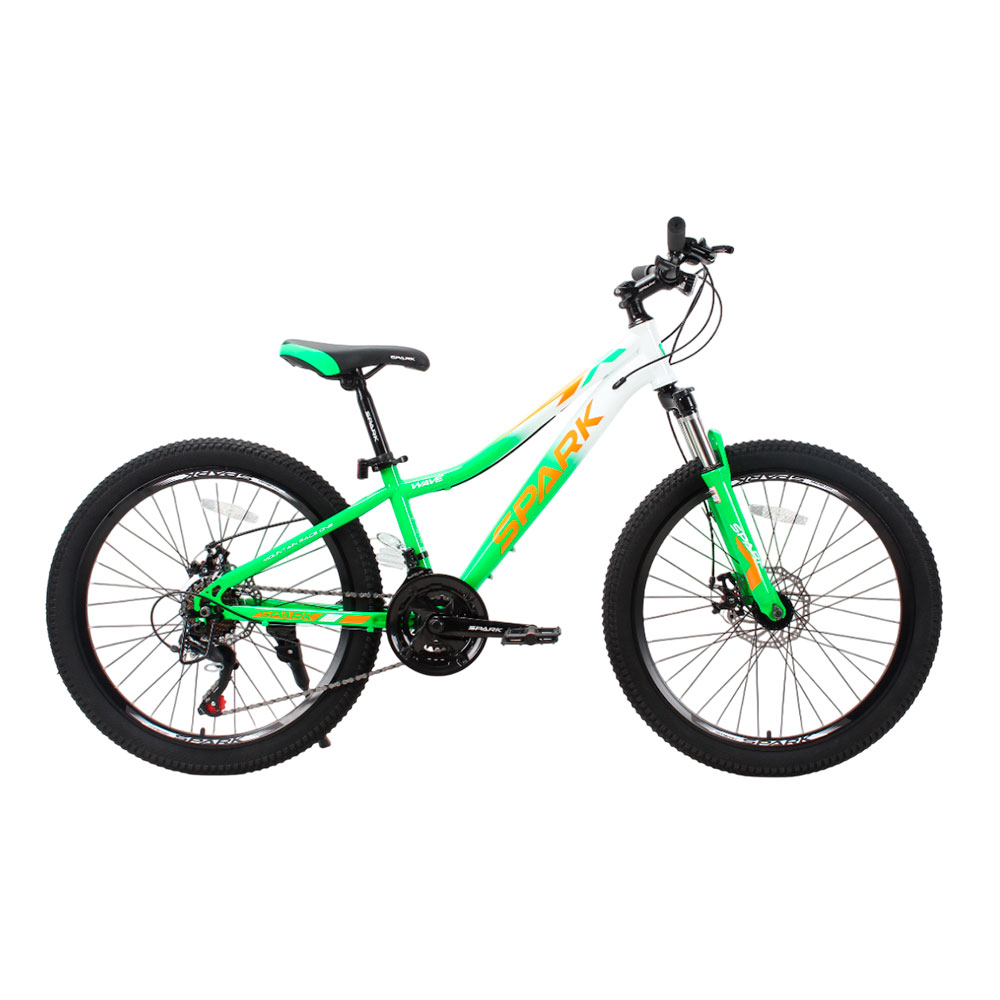 Купить Велосипед SPARK WAVE JR. (колеса - 24", сталева рама - 12") зелений з білим