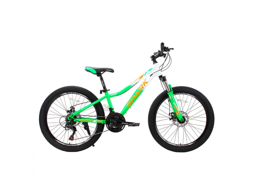 Велосипед SPARK WAVE JR. (колеса - 24", сталева рама - 12") зелений з білим