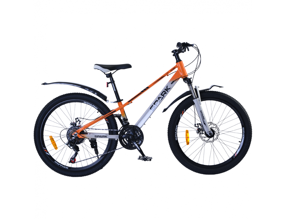 Велосипед SPARK AERO (колеса - 24", алюминиевая рама - 11") оранжевый с серым