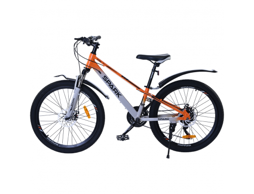 Велосипед SPARK AERO (колеса - 24", алюминиевая рама - 11") оранжевый с серым