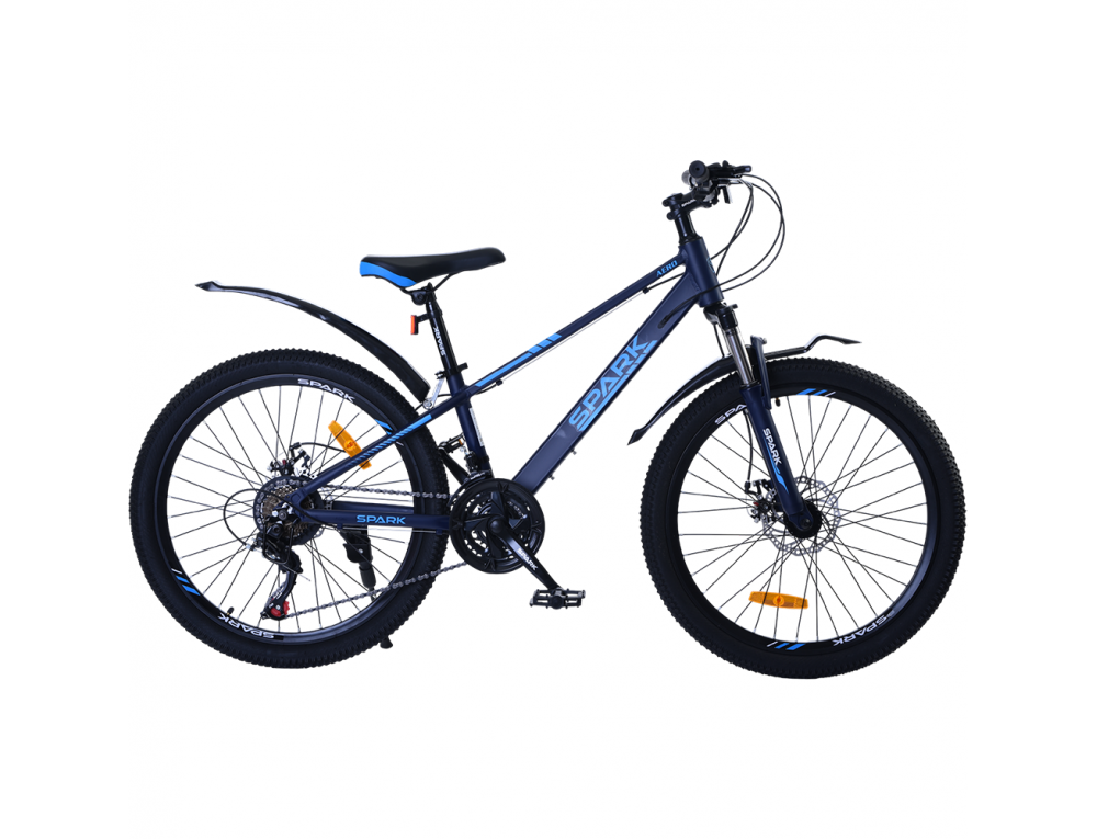 Велосипед SPARK AERO (колеса - 24", алюминиевая рама - 12") тёмно-синий