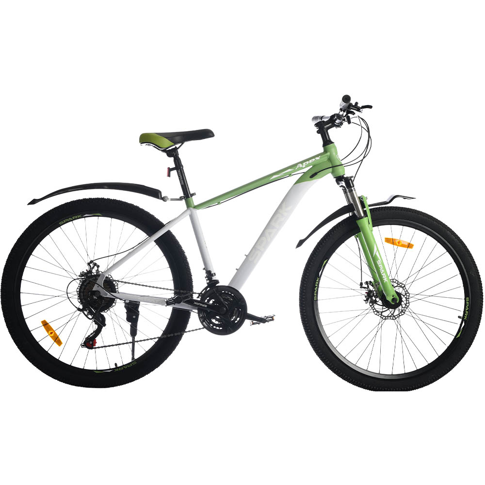 Велосипед SPARK APEX (колеса – 27,5", сталева рама – 17") зелений із світло-сірим