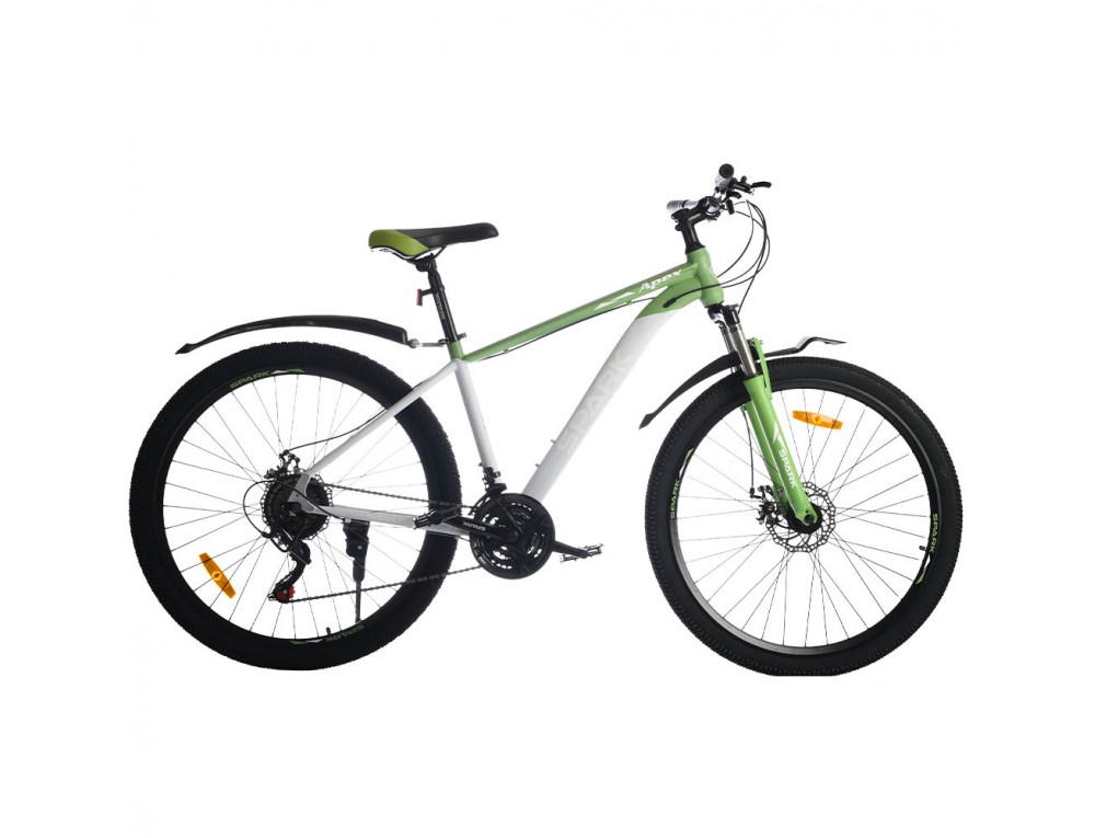 Велосипед SPARK APEX (колеса – 27,5", сталева рама – 17") зелений із світло-сірим
