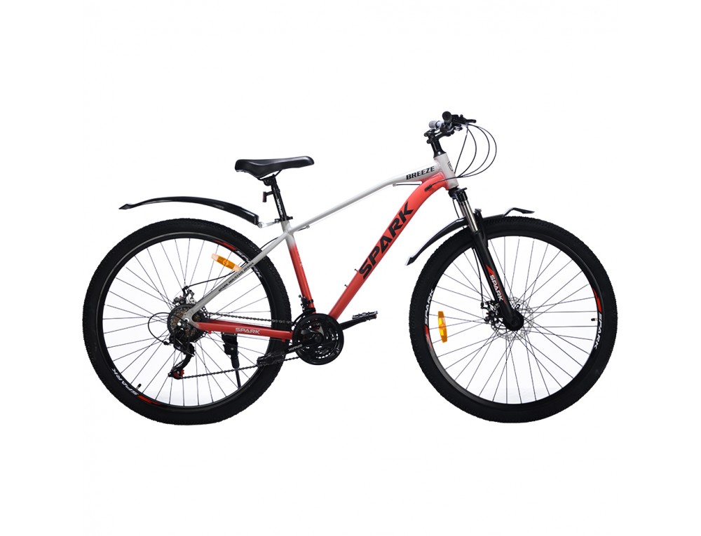 Велосипед SPARK BREEZE (колеса - 29", алюминиевая рама - 17") серый с красным
