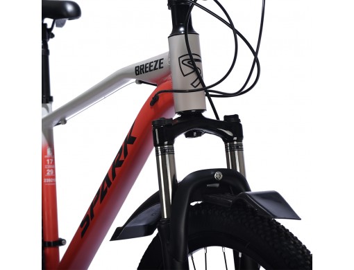 Велосипед SPARK BREEZE (колеса - 29", алюминиевая рама - 17") серый с красным