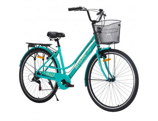 Велосипед SPARK CITY BELLE (колеса - 28", алюминиевая рама - 18") бирюзовый