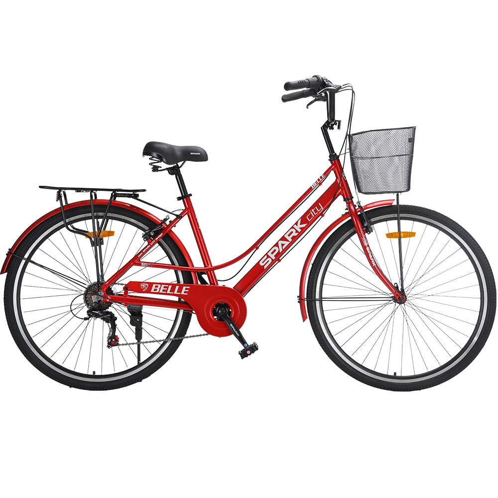 Купить Велосипед SPARK CITY BELLE (колеса - 28", алюминиевая рама - 18") красный