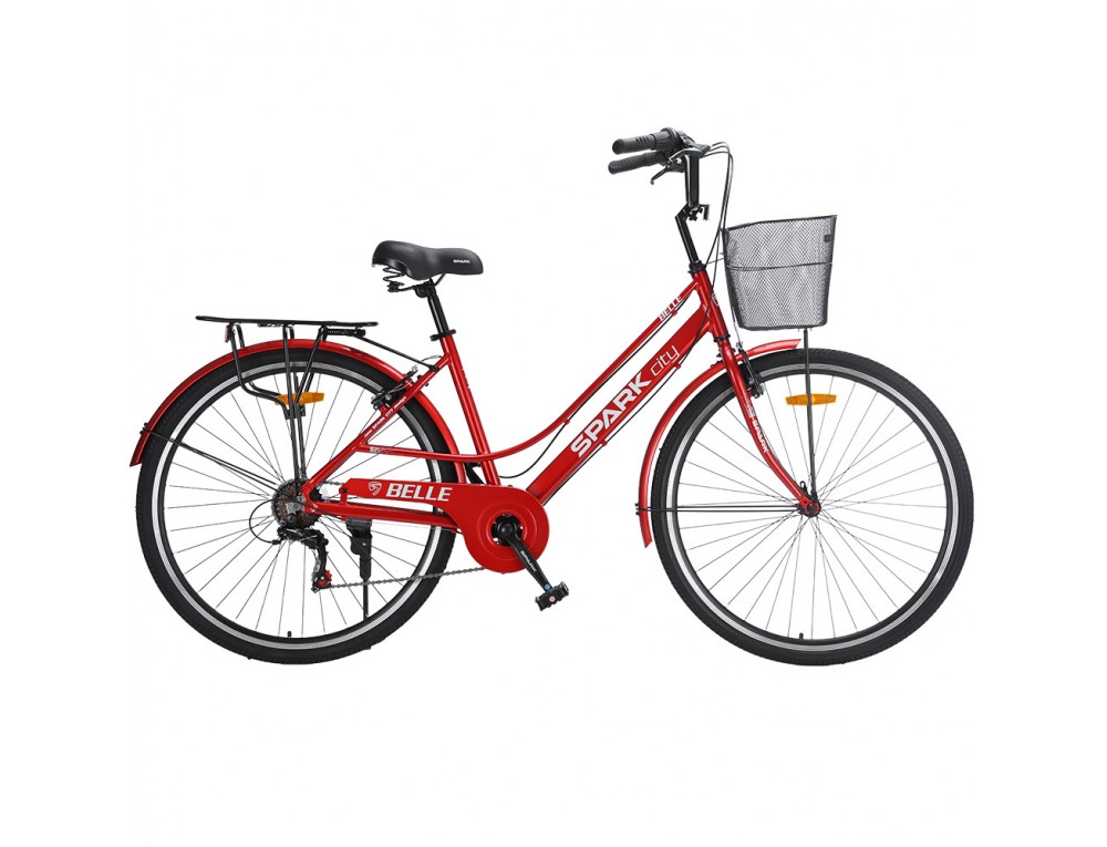 Велосипед SPARK CITY BELLE (колеса - 28", алюминиевая рама - 18") красный
