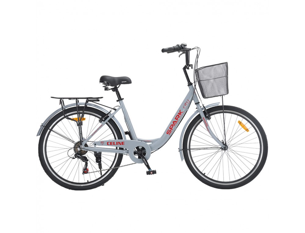 Велосипед SPARK CITY CELINE (колеса - 26", алюминиевая рама - 17") светло-серый