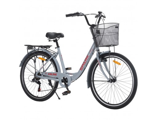 Велосипед SPARK CITY CELINE (колеса - 26", алюминиевая рама - 17") светло-серый