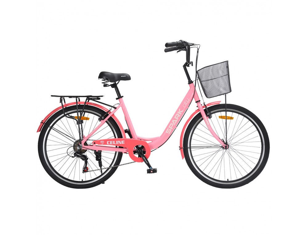 Велосипед SPARK CITY CELINE (колеса - 26", алюминиевая рама - 17") розовый