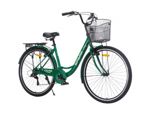Велосипед SPARK CITY CELINE (колеса - 28", алюминиевая рама - 18") зелёный