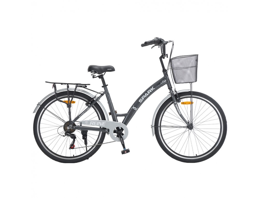 Велосипед SPARK CITY REINE (колеса - 26", алюминиевая рама - 17") графитовый