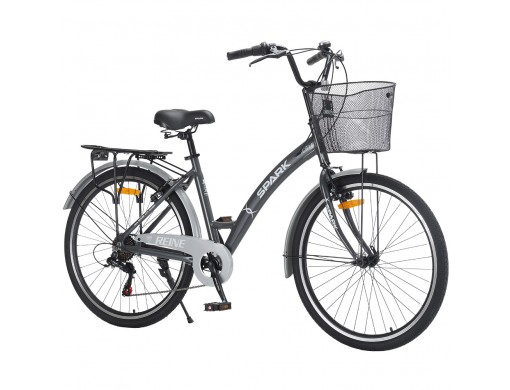 Велосипед SPARK CITY REINE (колеса - 26", алюминиевая рама - 17") графитовый