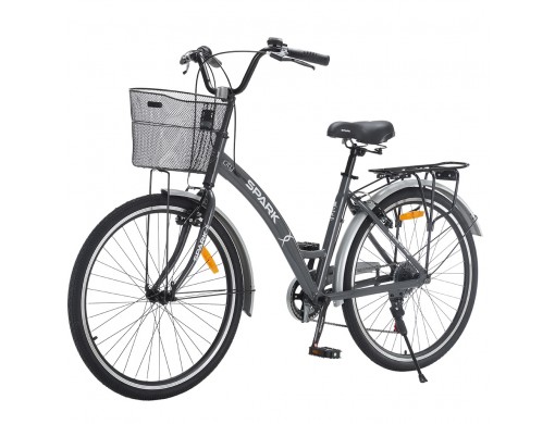 Велосипед SPARK CITY REINE (колеса - 26", алюминиевая рама - 17") графитовый
