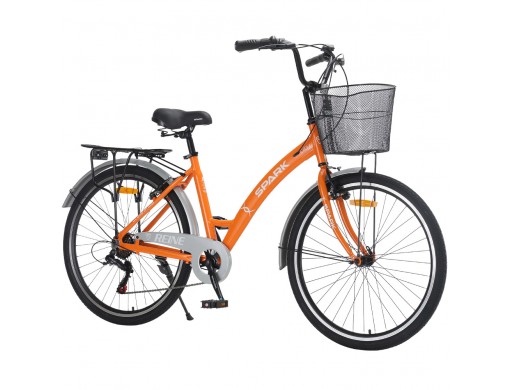 Велосипед SPARK CITY REINE (колеса - 26", алюминиевая рама - 17") оранжевый