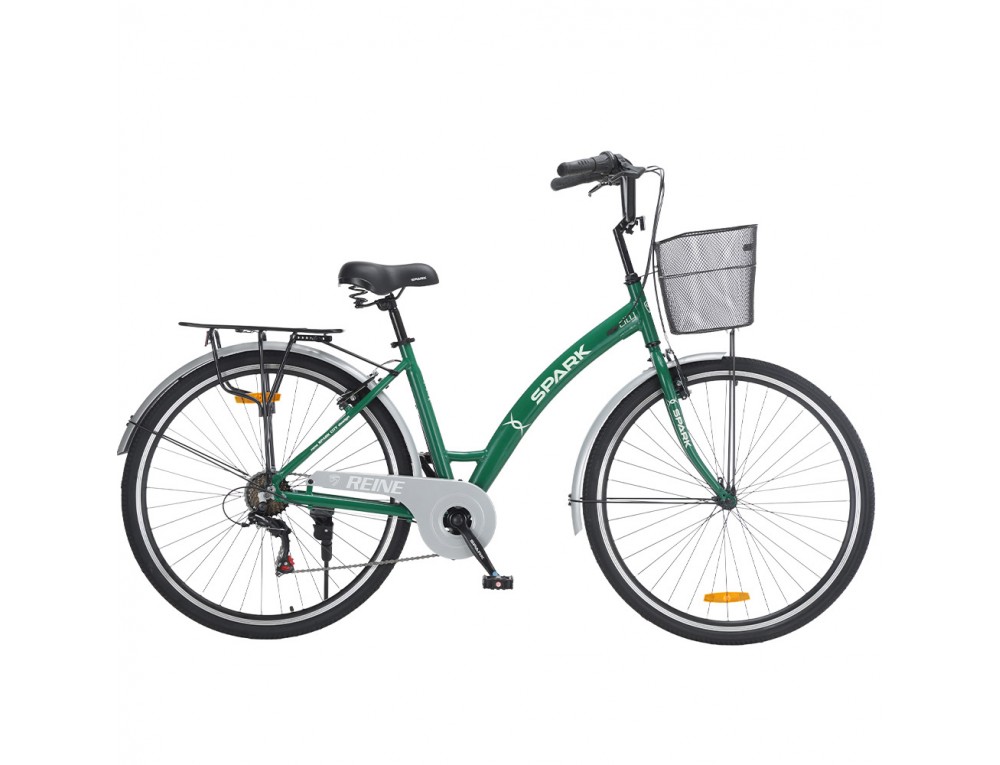 Велосипед SPARK CITY REINE (колеса - 28", алюминиевая рама - 18") зелёный