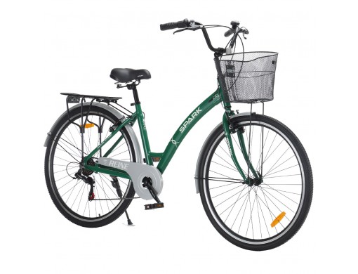 Велосипед SPARK CITY REINE (колеса - 28", алюминиевая рама - 18") зелёный