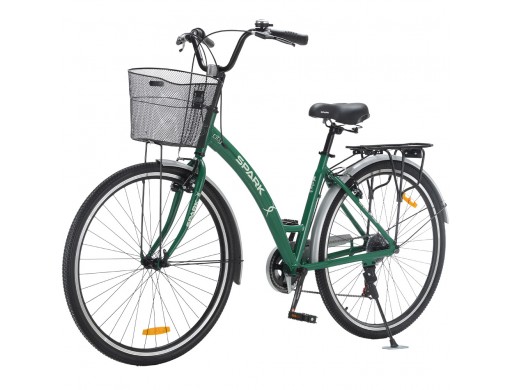 Велосипед SPARK CITY REINE (колеса - 28", алюминиевая рама - 18") зелёный