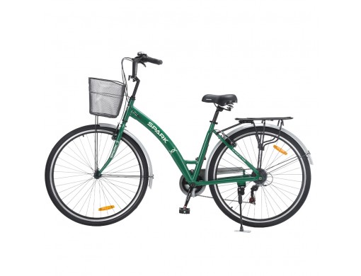 Велосипед SPARK CITY REINE (колеса - 28", алюминиевая рама - 18") зелёный