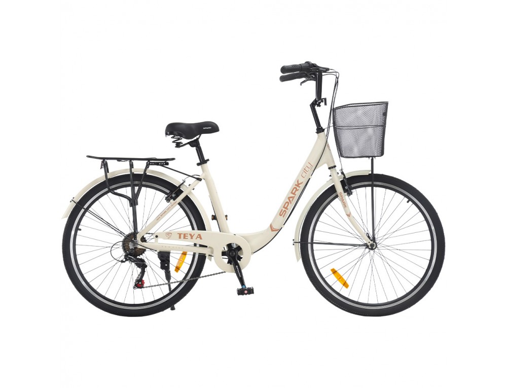 Велосипед SPARK CITY TEYA (колеса - 26", алюминиевая рама - 17") бежевый