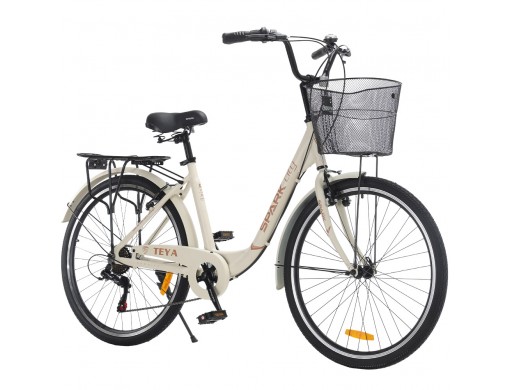 Велосипед SPARK CITY TEYA (колеса - 26", алюминиевая рама - 17") бежевый