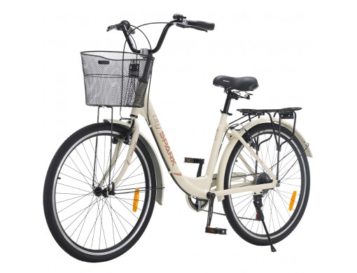 Велосипед SPARK CITY TEYA (колеса - 26", алюминиевая рама - 17") бежевый
