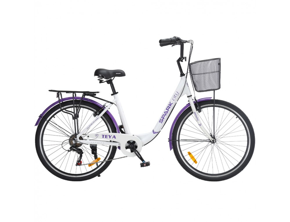 Велосипед SPARK CITY TEYA (колеса - 26", алюминиевая рама - 17") белый